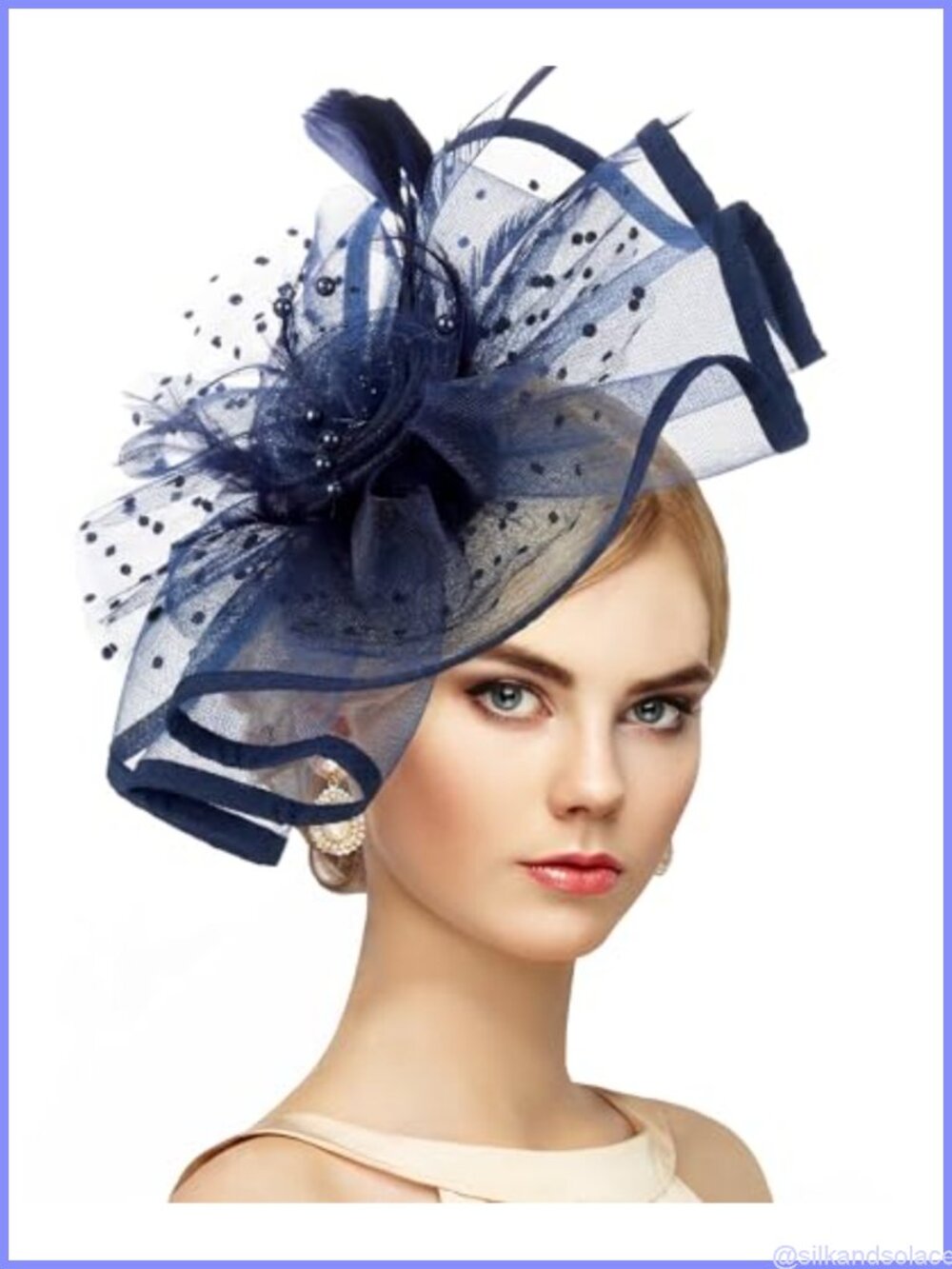 Fascinator Hat for Women Feather Mesh Mini Top Derby Church Cocktail Party